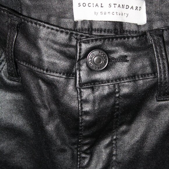 Social Standard by Sanctuary Ankle Skinny Faux Leather Ankle Skinny Jeans 4 - Picture 5 of 16